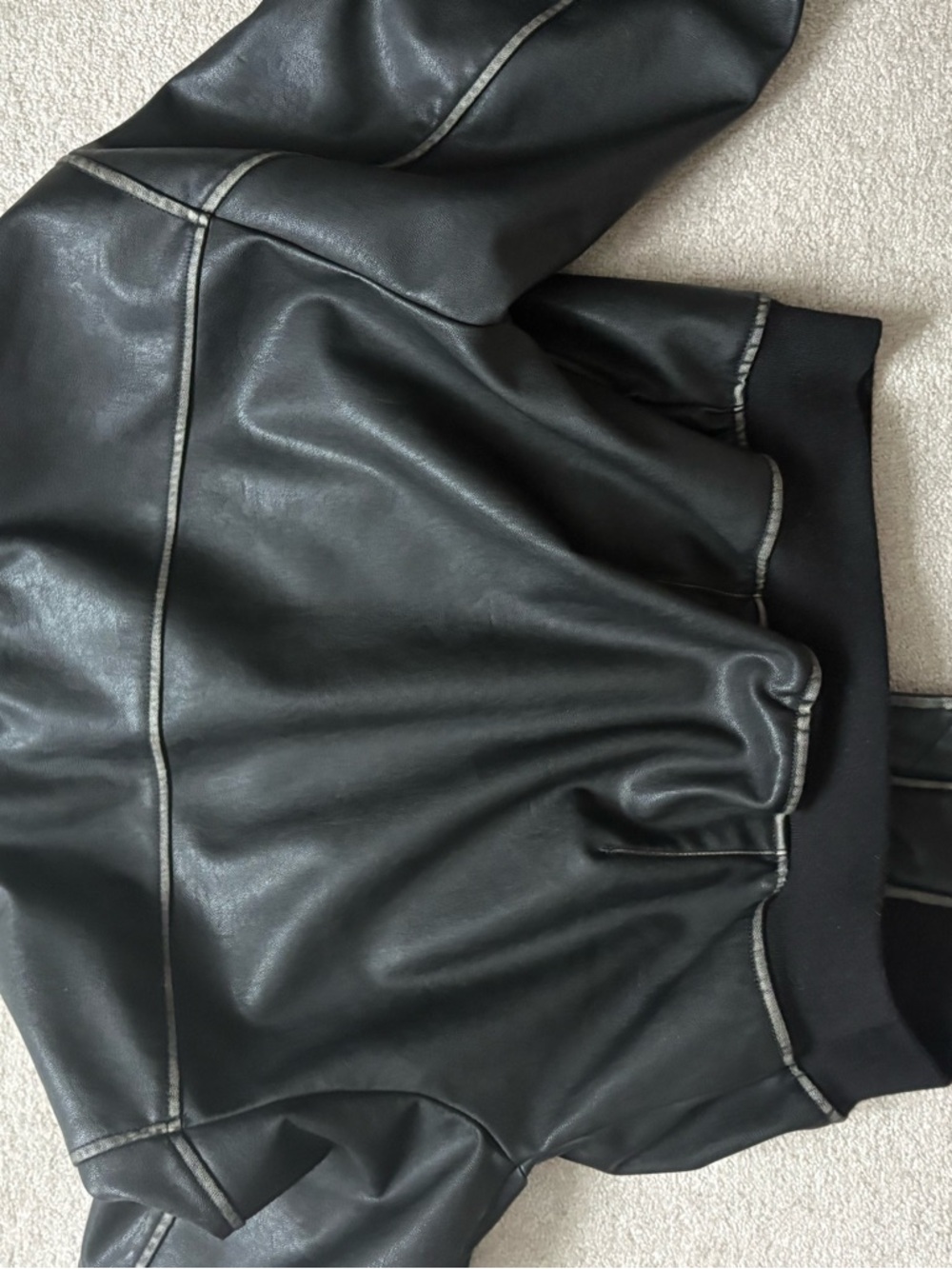 DYNAMITE VIRAL LEATHER BOMBER JACKET SIZE SMALL - Picture 7 of 7